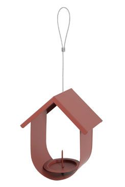 Budka krmítko Gama III na lojovú kouli kov červená Zolux