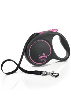 Vodítko Flexi Black Design L pásek 5m/50kg růžová new