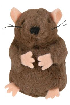 Hračka kočka krtek stojící plyšová s catnip 8cm