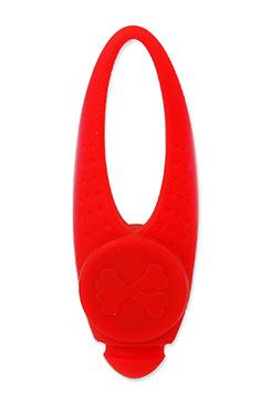 Přívěsek na obojek Dog Fantasy LED silikon červený 8cm