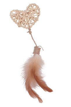 Hračka kočka Ethicat Rattan srdce Zolux