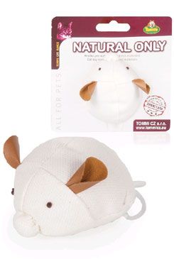 Hračka kočka myš vibrující natural only 7,5cm
