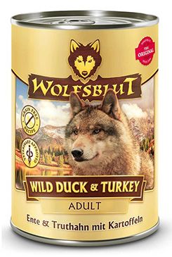 Wolfsblut Dog Adult Wild Duck&turkey konzerva 395g