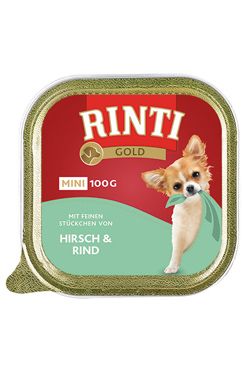 Rinti Dog Gold mini vanička jelen hovězí 100g