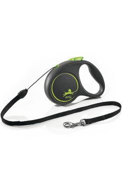 Vodítko Flexi Black Design S lanko 5m/12kg zelená