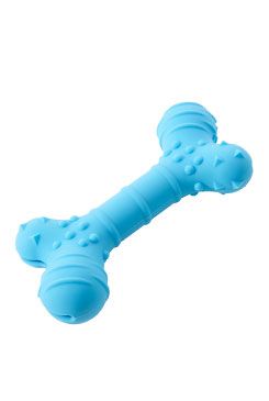 Hračka pes Buster Flex Bone modrá 16cm