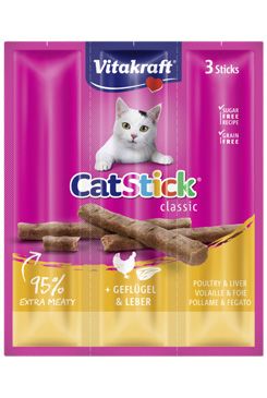 Vitakraft cat pochoutka stick clasic poultry/liver 3ks