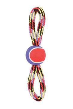 Hračka pes Tennis Ball rope osmička 36cm Zolux