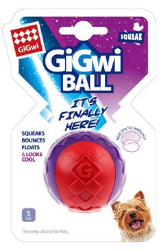 Hračka pes Gigwi Ball míček S červeno/purpurový