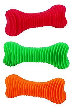 Hračka pes kost dentální  žebrovaná plovací 14cm SP