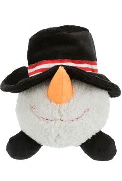 Vánoční Hračka Pes Míček Sněhulák Plyš 18-29cm Tr 1ks