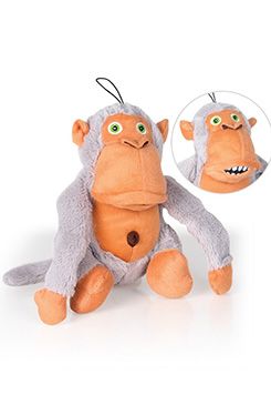 Hračka pes Crazy monkey šedá 36cm