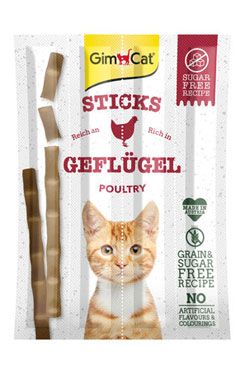 Gimcat pochoutka sticks drůbež játra 4ks