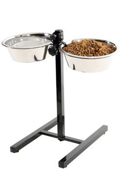 Miska nerez stojan nastavitelný 2 misky pes2,75l Zolux