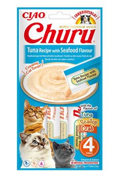 Churu Cat tuna recipe with seafood flavor 4x14g