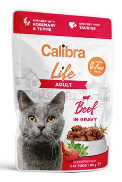 Calibra Cat Life kapsa Adult Beef In Gravy 85g