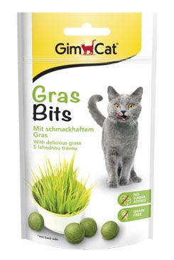 Gimcat Gras Bits tablety s kočičí trávou 40g