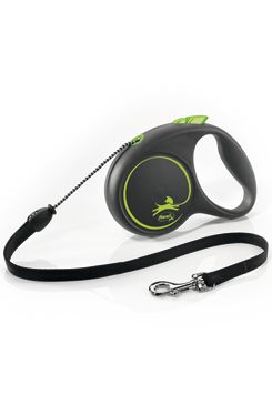 Vodítko Flexi Black Design M lanko 5m/20kg zelená