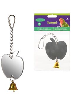 Hračka pro exoty zrcátko jablko se zvonkem