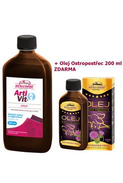 Vitar Veterinae Artivit sirup 500ml ostropestřecový olej 200ml