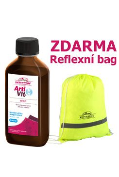 Vitar Veterinae Artivit sirup 200ml reflexní batůžek