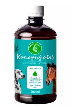 Konopný Olej Pro Zvířata 500ml