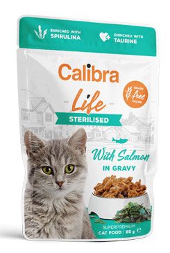 Calibra Cat Life kapsa Sterilised Salmon In Gravy 85g