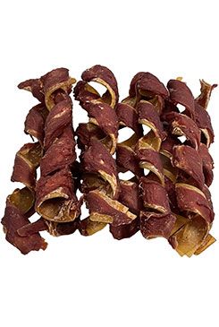 Pochoutka spirály 15cm z vepřové kůže s kachním 10ks