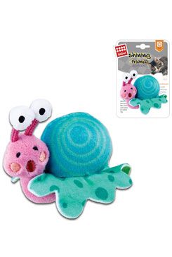 Hračka kočka Gigwi Shining Friends šnek led catnip