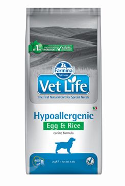 Vet Life Natural dog hypo egg & rice 2kg