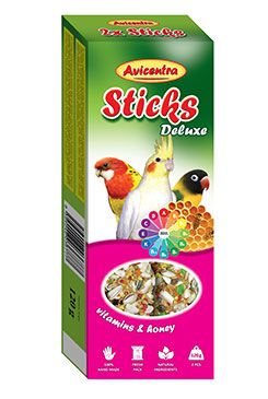 Avicentra tyčinky malý papoušek - vitaminy med 2ks