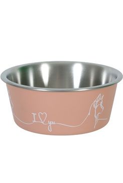 Miska nerez pes Love Dog 1,7l růžová Zolux
