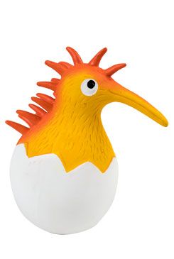 Baby hračka pes  latex pískací oranžová  12cm Kiwi