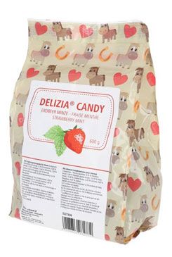Pochoutka pro koně Delizia Candy, jahoda-máta 600g