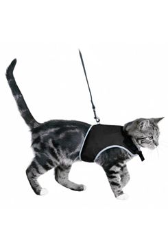 Postroj Kočka vesta  36-54cm /1,20m černá Trixie