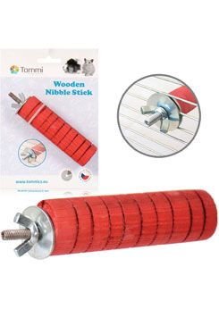 Hračka hlodavec okusovátko M červené 10cm Tommi