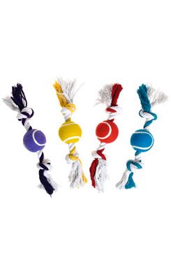 Hračka pes tenisový míček na provazu 30cm Karlie