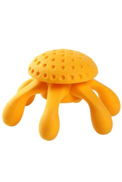 Hračka pes octopus maxi plov.oucí TPR oranžová Kiwi