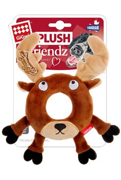 Hračka pes Gigwi Plush Friendz sob s gumovym kroužkem