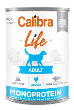 Calibra Dog Life  konzerva adult Chicken With Rice 400g
