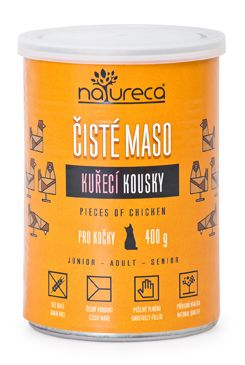 Natureca konzerva kuře kousky pro kočky 400g