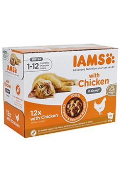 Iams Cat kotě - v omáčce multipack 12x85g