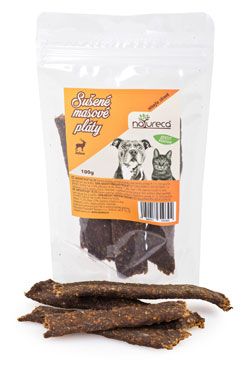 Natureca pochoutka masové pláty jelen 100% maso 100g