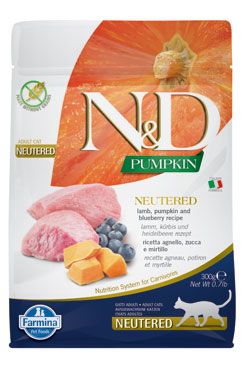 N&d Pumpkin Cat Neutered Lamb & Blueberry 300g