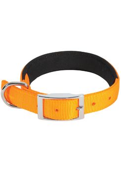 Obojek pes soft nylon oranžový 25mm/65cm Zolux