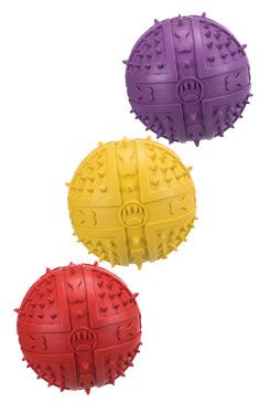 Hračka pes míč s bodlinami a zvukem 9cm Trixie