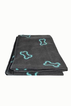 Deka pro psy Beany šedá a modré kostičky 100x70cm Trixie