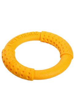 Hračka pes ring maxi plovoucí létající TPR oranžový Kiwi