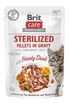 Brit Care Cat Fillets In Gravy Sterilised Hearty Duck 85g