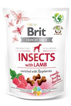 Brit Care Dog Crunchy Cracker Insects Lamb Raspber 200g